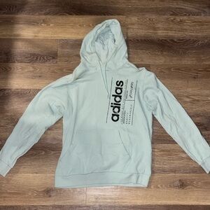 Men’s Mint Green Light Adidas Hoodie Size L